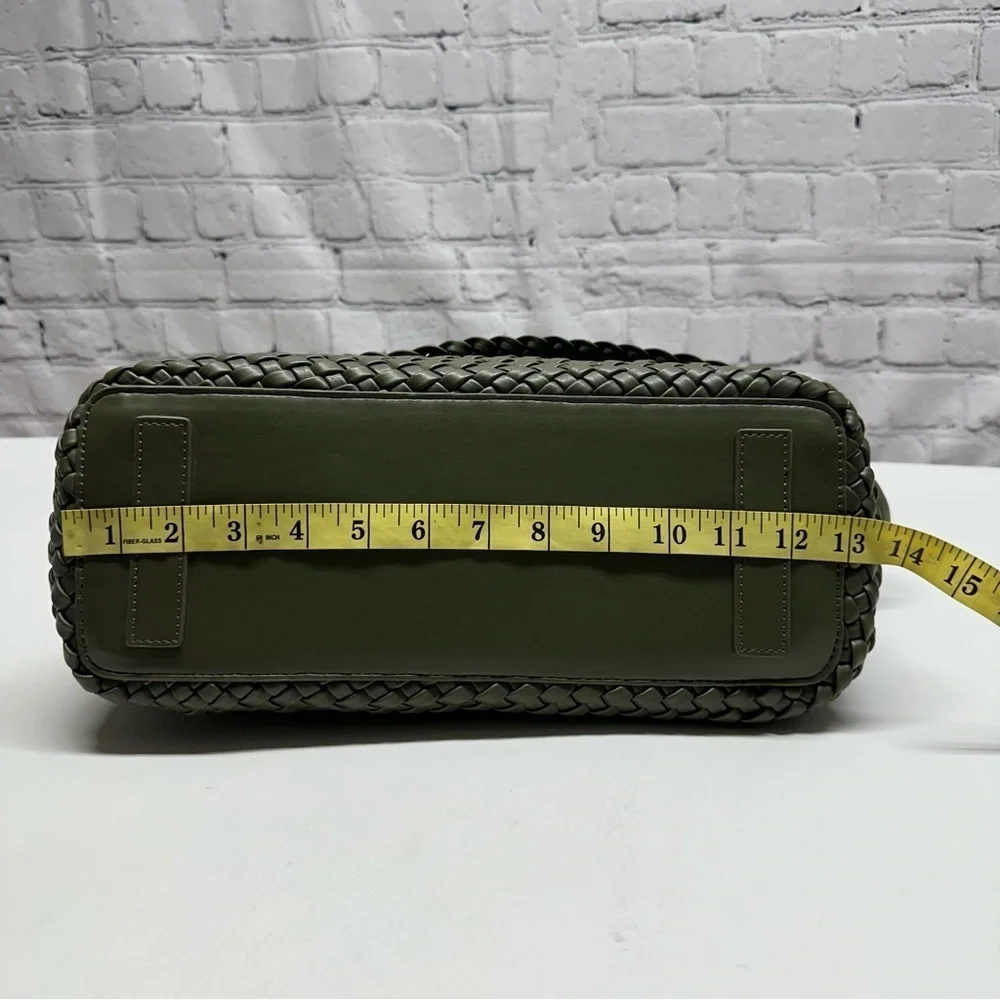 Anthropologie Melie Bianco Natalia Medium Vegan Leather Bag in Olive